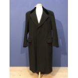 Gent's 1950s Gieves wool overcoat, with velvet collar, in immaculate condition, Medium