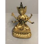 Gilt Buddha 17cm