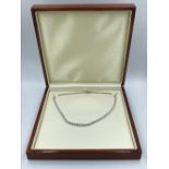 Riviera necklace 14ct white gold & diamonds 6.5cts