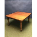 Light mahogany dining table plus winder 73Hx127Lx117W cm, 2 leaves each 29W = 185cm fully extended