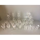 Selection of Stuart crystal & other glasses, sundae dishes & decanters