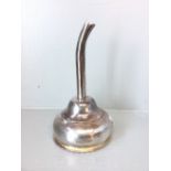 Hallmarked silver wine funnel 14cm L x 8cm diam London 1875