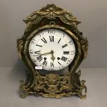 Large painted & gilt continental clock 12Dx40Wx75H cm