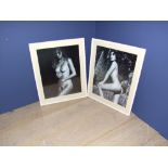 Pair of photographer prints by Bruno Bisang, of nude models 53x41cm