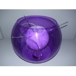 Large oversized bulbous purple retro lamp