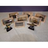 7 Atlas die-cast models of military vehicles, together with Atlas WWII aircraft, all boxed