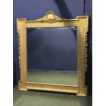 Early gilt mirror with original bevelled glass 155Wx174cm
