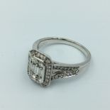 Beaverbrook 18k white gold and diamond ring, 7.9grams, size O