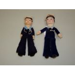 2 souvenir sailor dolls from 1930/40, 1 from MV Leopard & 1 from the Nevasa