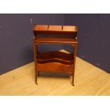 Gentleman's mahogany dressing room chair fitted with trouser press, together with mahogany