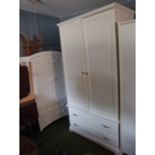 2 white wardrobes 200Hx104Wx57D & 180Hx95Wx58D