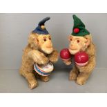 Pair of monkeys playing instruments (clockwork mechanism), possibly bySchüco