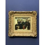 After Picasso oil on board 'Dutch women' bears a signature lower left 27x27cm in gilt frame