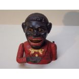 Original "Jolly Nigger Bank" cast iron money box