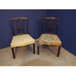 Pair of Chippendale mahogany dining chairs