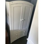 Small white wardrobe 159Hx88Wx48D cm