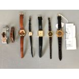 Collection of watches, to include a yellow metal Rotary watch (7)