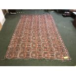 Large rug in oranges & blacks 325x210cm