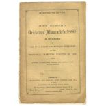 Wisden Cricketers' Almanack 1880. 17th edition. Original paper wrappers. Some light age toning to