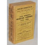 Wisden Cricketers' Almanack 1914. 51st edition. Original paper wrappers. Breaking to spine block,