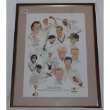 'Leicestershire, 1996 Britannic Assurance County Champions'. Full colour limited edition print by