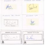 Zimbabwe 1990s-2000s. Forty signatures of Zimbabwe Test and One Day International cricketers in