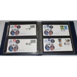 England cricket first day covers 1980-2009. Three blue folders comprising approx 250 commemorative