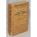 Wisden Cricketers' Almanack 1901. 38th edition. Original paper wrappers. Minor staining and age