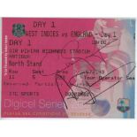 England tour of West Indies 2009. Four official match tickets for the abandoned second Test match at