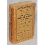 Wisden Cricketers' Almanack 1906. 43rd edition. Original paper wrappers. Some wear and age toning to