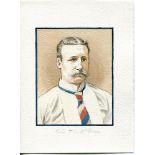 Sir Timothy Carew O'Brien. Middlesex, Oxford University & England 1881-1914. Original colour artwork
