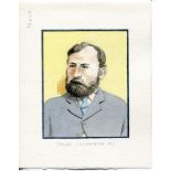 James Lillywhite jun. Sussex & England 1862-1883. Original colour artwork by Mike Tarr of