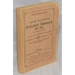 Wisden Cricketers' Almanack 1885. 22nd edition. Original paper wrappers. Replacement spine paper and