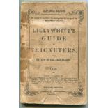 'The Guide to Cricketers containing full directions for playing the noble and manly game of