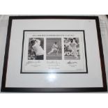 Sussex C.C.C. 'Richard Montgomery Benefit Year 2007. The Three Montys'. Framed print featuring three