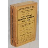 Wisden Cricketers' Almanack 1909. 46th edition. Original paper wrappers. Very minor breaking to page