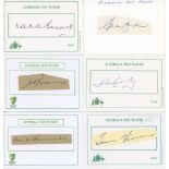 Australia 1940s-2000s. Forty signatures in ink of Australian Test cricketers. The majority signed