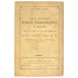 Wisden Cricketers' Almanack 1882. 19th edition. Original paper wrappers. Minor age toning to