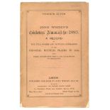 Wisden Cricketers' Almanack 1883. 20th edition. Original paper wrappers. Minor chipping to front