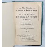 'John Lawrence's Handbook of Cricket in Ireland'. 1866-1867. Second issue. Compiled and edited by