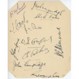 Sussex C.C.C. 1937. Album page nicely signed in ink (one in pencil) by eleven members of the