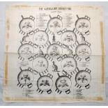 The Australian Cricketers. Team 1899. Excellent and impressive rare linen handkerchief with