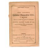 Wisden Cricketers' Almanack 1884. 21st edition. Original paper wrappers. Very minor loss to spine