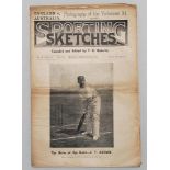 England tour to Australia 1894/95. 'Sporting Sketches'. Copy of the magazine for 18th March 1895.