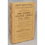 Wisden Cricketers' Almanack 1890. 27th edition. Original paper wrappers. Very minor loss to spine