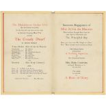 'The Greedy Dwarf'. J.M. Barrie. Original and rare four page programme for the performance of a