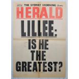 Dennis Lillee. Australia 1981/82. Three original newspaper posters. Sydney Morning Herald, 6th