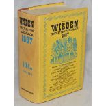 Wisden Cricketers' Almanack 1967. Original hardback with dustwrapper. Some evidence of previous damp