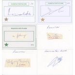 Pakistan 1950s-2000s. Twenty two signatures of Pakistan Test cricketers in ink individually signed