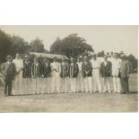 Hampshire C.C.C. 1919. Mono real photograph postcard of the Hampshire team, taken at Bournemouth for